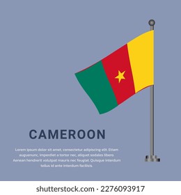 Ilustración de la plantilla de bandera de Camerún