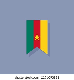 Illustration of Cameroon flag Template