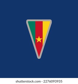 Illustration of Cameroon flag Template