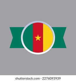 Illustration of Cameroon flag Template