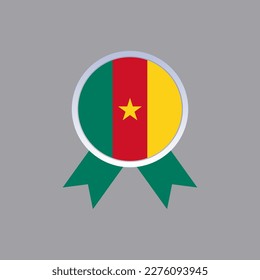 Ilustración de la plantilla de bandera de Camerún