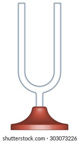 Illustration of the camertone tuning fork