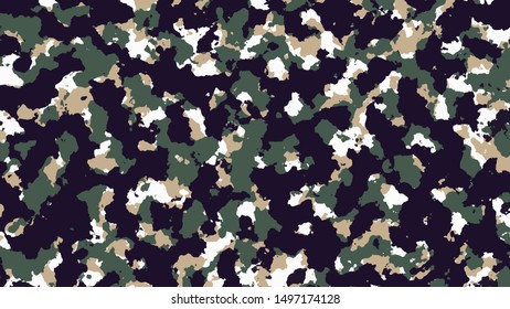 illustration camouflage vector pattern green brown white drak blue art gol-a-khung