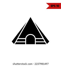 Illustration of Camp Line glyph icon
