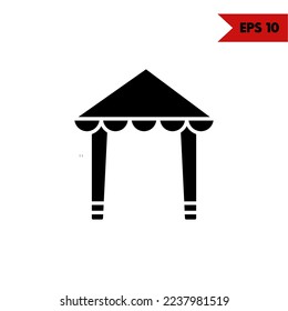 Illustration of Camp Line glyph icon