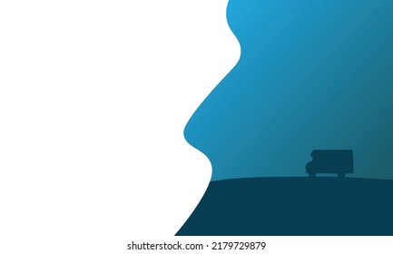 ilustración Camper Van vector