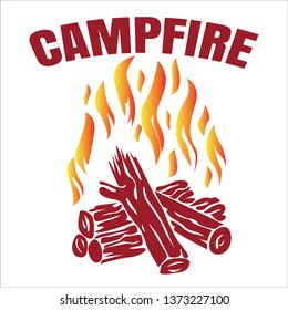 illustration of campfire
