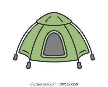 Illustration of a camping tent.