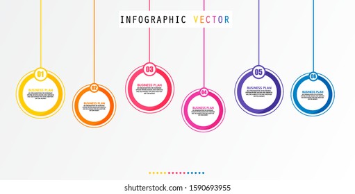 illustration Can be used for process, presentations, layout, banner,info graph There are 6 steps or layers.