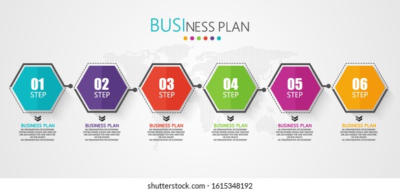 illustration Can be used for process, presentations, layout, banner,info graph There are 6 steps or layers.