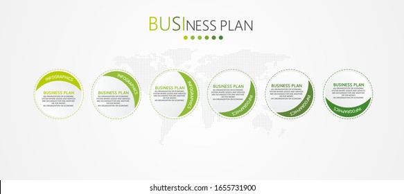 ilustración Se puede utilizar para procesos, presentaciones, diseño, banner, gráfico de información Hay 6 pasos o capas.