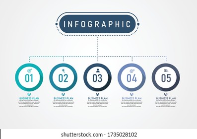 illustration Can be used for process, presentations, layout, banner,info graph There are 5 steps or layers.