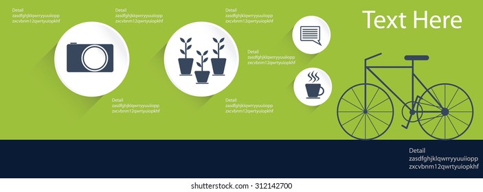 An illustration can be used for workflow layout, diagram, bicycle style, web design.