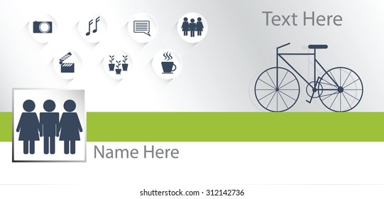 An illustration can be used for workflow layout, diagram, bicycle style, web design.