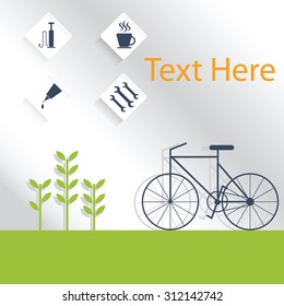 An illustration can be used for workflow layout, diagram, bicycle style, web design.