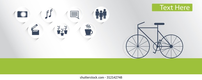 An illustration can be used for workflow layout, diagram, bicycle style, web design.