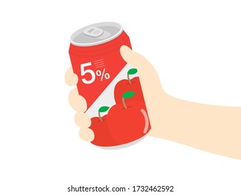 Illustration with a can of sho high.
