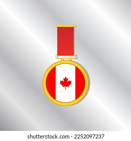 Illustration of Canada flag Template