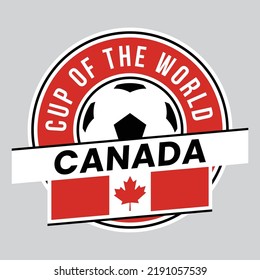 Illustration of Canada Team Badge for Football Tournament