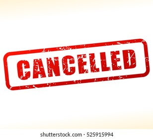 Illustration of cancelled stamp on white background