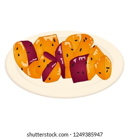 Illustration of the candied sweet potato