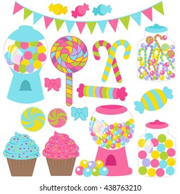 Illustration of candies set