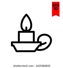 illustration of candle flat icon