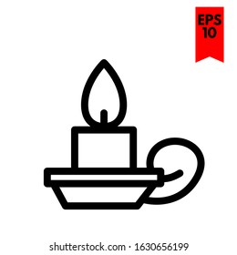 illustration of candle flat icon