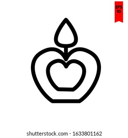 illustration of candle flat icon