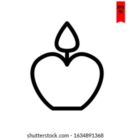 illustration of candle flat icon