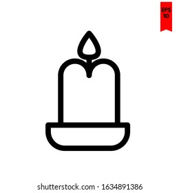illustration of candle flat icon
