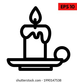 Illustration of candle line icon