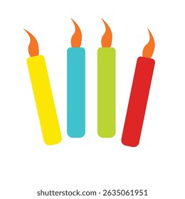 An illustration of a candle, used for lighting during power outages or as a birthday candle