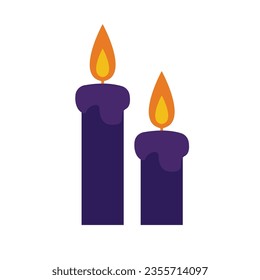 Illustration of candles icon vector for Halloween