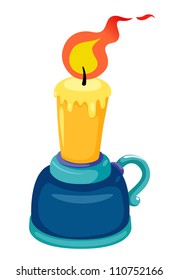 illustration of candlestick with candle