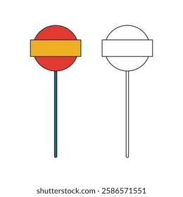 Illustration candy ball retro unique design