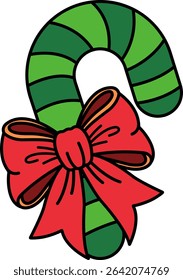 illustration of a candy cane