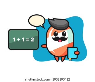 Illustration Candy Character Teacher Stock Vector (Royalty Free ...