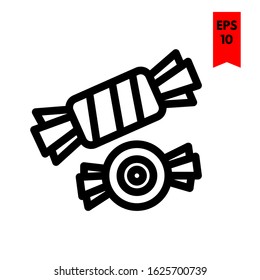 illustration of candy flat icon