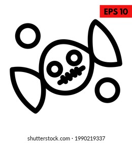 Illustration of candy line icon