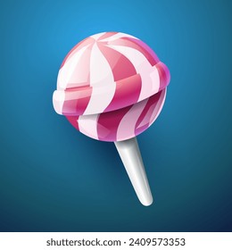 Illustration of candy on sticks. Concept for a confectionery store of sweets and candy food.