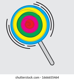 illustration of candy vector icon and logo design, colorful