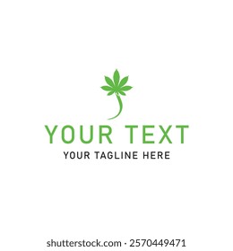 illustration of cannabis leaf logo design