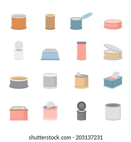 Illustration Of Canned Food Icons Vector