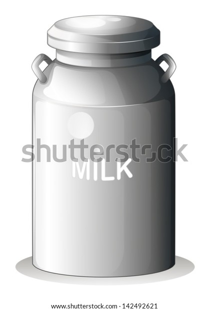 Illustration Canned Fresh Milk On White Stock Vector (royalty Free 