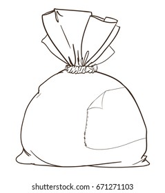 Illustration of a canvas sack.