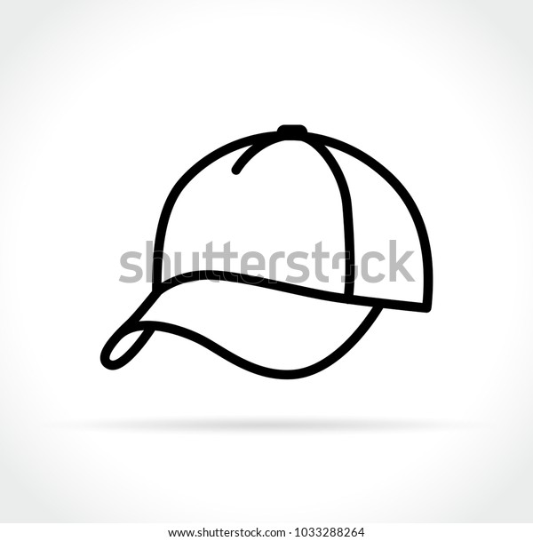 Illustration Cap Icon On White 