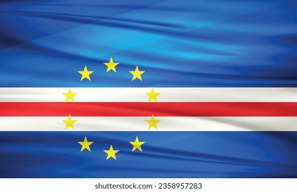 Illustration of Cape Verde Flag and Editable vector Cape Verde Country Flag