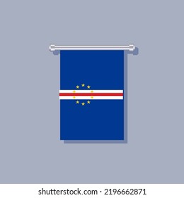 Illustration of Cape Verde flag Template