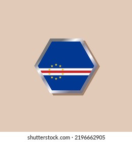 Illustration of Cape Verde flag Template